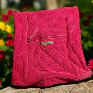 Vera Bradley Hipster Crossbody bag in the retired color pattern called "Fuchsia"